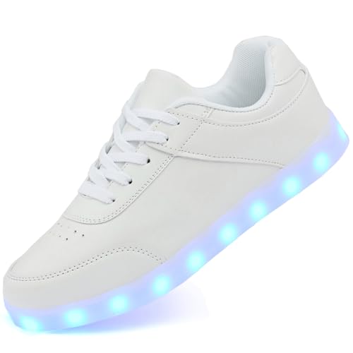 LED Unisex Light Up Shoes High Top Luminous Flashing USB Charging Lace Up Couples Sneakers for Women Men