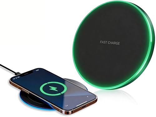 35W Cargador Inalámbrico Rápido para Phone 16/15/14/13/12/11，Base de Carga Inalámbrica，Cargador de Inducción Compatible con Dispositivos，Qi con 1 Cable Type-C de Carga Incluido, Negro De Uso General