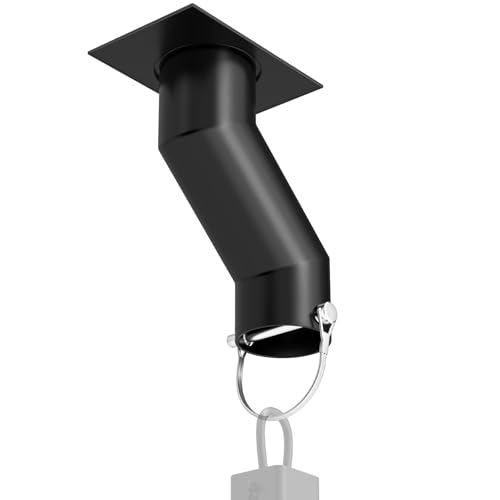 DIYIIRON Black Metal Rain Chain Gutter Adapter for Gutter Downspout Connect Rain Chain Installation