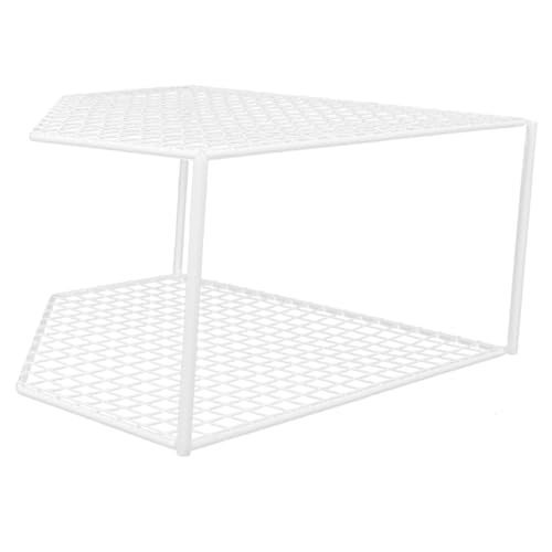 EPIGEIST Mensola Angolare da Tavolo in Organizer per Pentole con Drenaggio per Cucina Bagno Soggiorno Ripiano per Angoli Supporto Multiuso per Padelle e Utensili