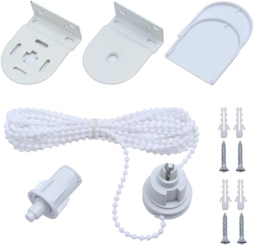 Mecanismo Estor Enrollable, Mecanismo Estor Plegable, Repuestos Estores, Accesorios Persiana Enrollable de 32 mm con Cadena de Cuentas y Tornillos