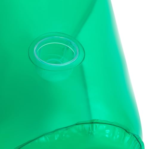 Image of Transparent Inflatable Sofa, Clear PVC Air Couch Double Seater, Portable Blow Up Chair for Indoor Outdoor Camping Beach Patio Yard, Holds 440lbs