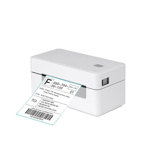 4"x6" Direct Thermal Label Printer - Postage Label Printer - Barcode Printer (USB & Bluetooth, White)