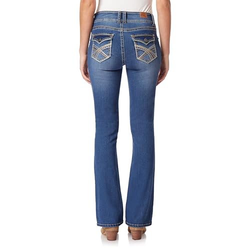 Image of WallFlower Luscious Curvy Bootcut Jeans for Women, Mid-Rise Insta Stretch Denim, Size-Inclusive Juniors Jeans