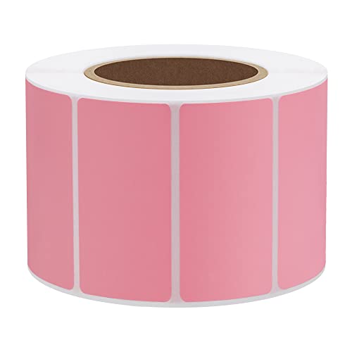 Hybsk 2.25x1.25 inch Color Direct Thermal Labels for Shipping, Barcodes, Address, Compatible with Rollo Label Printer & Zebra Desktop Printers (2.25"x1.25",Pink)