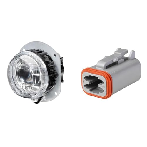 Hella 1N0 011 988-061 LED-Nebelscheinwerfer - 90mm Performance L4060-24/12V + 8JA 201 022-042 Steckgehäuse - 4-polig - Menge: 10