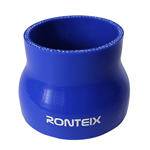 Ronteix Universal Id 3'' To 2.5'' Silicone Reducer Coupler Radiator Hose (76Mm To 63Mm, Blue) #TOP4