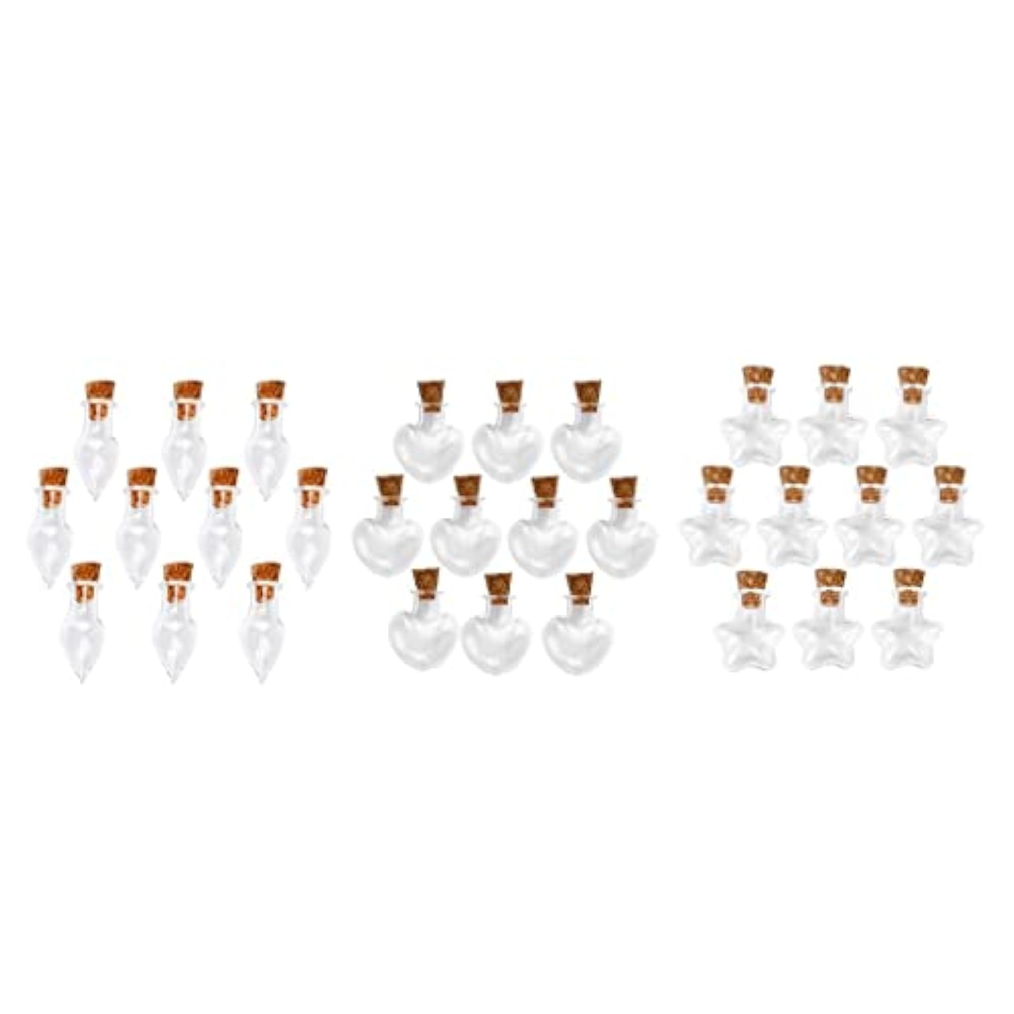 30 Pcs Small Mini Glass Empty Bottles with Cork Stopper