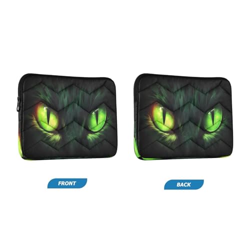 Funda para Laptop 13-14 Pulgadas con Ojos de Gato Verde miniatura 2