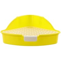 Vasino Angolare Per Conigli E Piccoli Animali - Lettiera Triangolare Con Griglia, Design Rosa