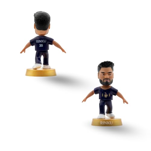 Image of Action Figure, IPL Edition 360 Rotatable Head, Cricket Player for Fans & Collectors (3 Inch Rinku Singh)