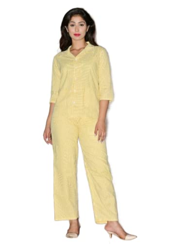 RANG Sutra Womens Ethinic Wear Pyjama Sets azk-1026-yellow