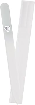 Bona Fide Beauty Czech Glass Nail File for Natural Nails Guava Color, Fine Grit 180/240 Etched Crystal Fingernail File with Clear Case. Ideal Gift for Bridesmaids.