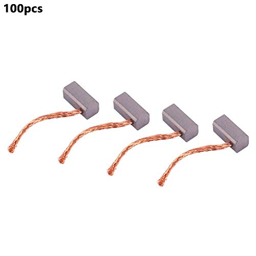 J435A 100pcs 12V/24V Motorkohlebürsten 6x6x12,5mm Geräuscharme Graphitbürste Ersatzteile für Auto-Elektronik-Lüfter-Motor Elektrisches Hilfsmaterial