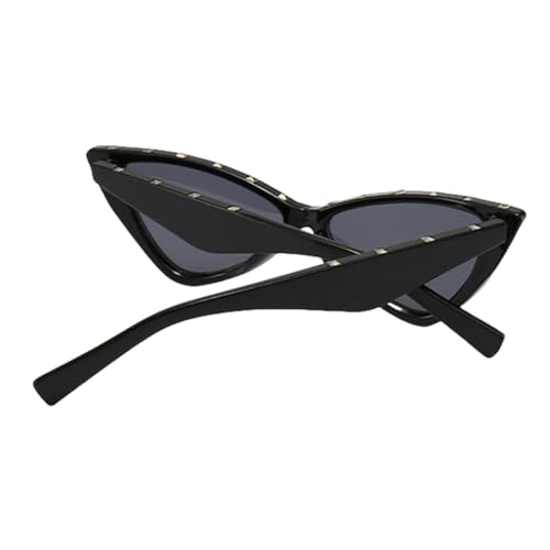 Lunettes de soleil œil de chat contre la fatigue visuelle monture rétro robuste à rivets
