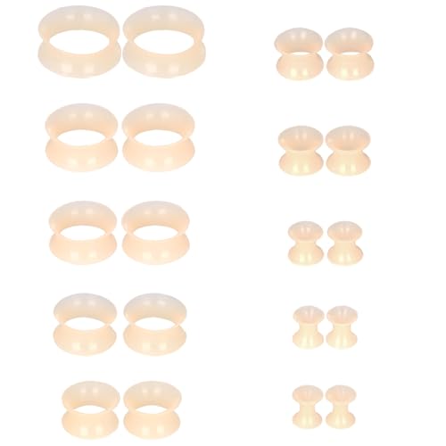 Uwiyo 20 Pièces Écarteur d'Orielle en Silicone, 4-20mm Souple Piercing Plug Tunnel Strech Élargisseur d’Oreille Tunnels Plugs Expandeurs Oreille Silicone...