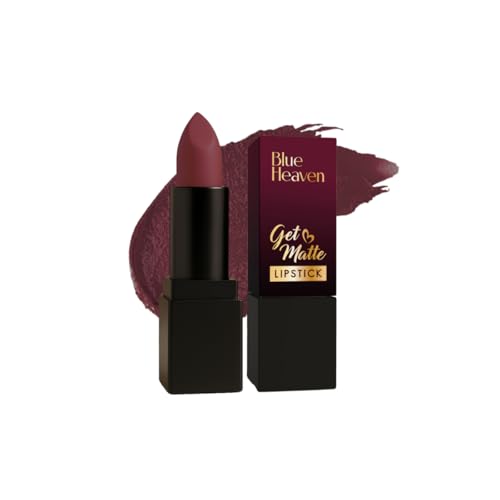 Image of Blue Heaven Get Matte Lipstick, Long Lasting, Light Weight Lipsticks for Women, Moisturizing Matte Lipstick for Women - 202M, 4g
