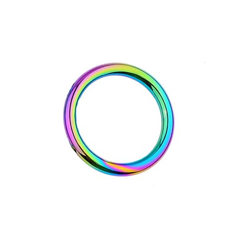 Rainbow Metal Cock Ring 4 Sizes (Large)