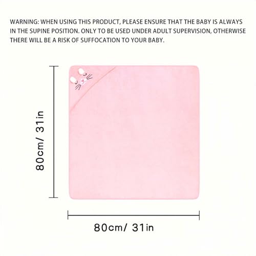 Image of 2 Pcs Baby Hooded Towels,31 x 31 in Baby Washcloths, Infant Super Soft Baby Bath Towels with Hood for Toddlers1-3,Highly Absorbent Viscose Hooded Towel for Boys, Girls, Newborn Essentials