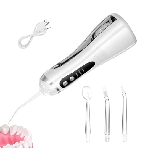 Hilo dental eléctrico para adultos, irrigador de encías recargable, irrigador de dientes inalámbrico, para el hogar, ducha, encimera, baño, apartamento, dormitorio, hotel, viajes