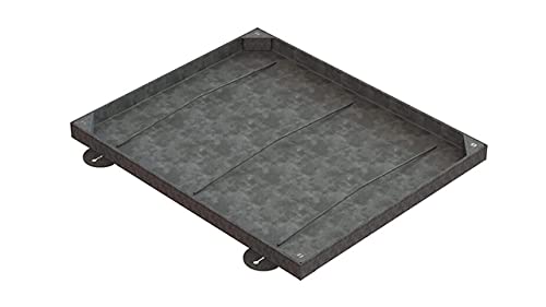 Image of Recessed Manhole Cover 750 x 600mm Sealed & Locking Outdoor Lid Ideal for Driveways, Patios, Pavements Etc. Galvanised Steel Block Pavior- T26G3 Alternative