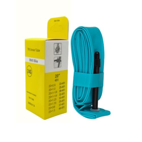 Wodsty Tubo interior de TPU de 20 pulgadas para neumáticos de bicicleta de 20 x 0.9-1.5 a 20 x 1.75-2.5 con válvula Presta de 45 mm/65 mm, ligero 24 g, triple sellado