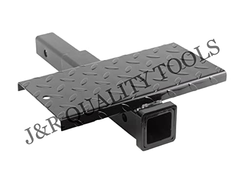Vct 18" Hitch Receiver Extension With 14" X 7" Square Black Diamond Plate Step #TOP1