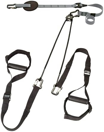 eaglefit Sling-Trainer EXCLUSIVE elastic, Suspension Training for full-body workout, Trainer incl. guide pulley & door anchor, length adjustment 160-360 cm, load capacity 350 kg