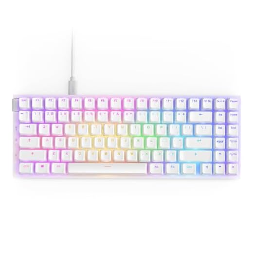 NZXT Function 2 MiniTKL Wired Tenkeyless Optical Gaming Keyboard - 8K Polling Rate - Linear Optical Switches - Adjustable Actuation - Double-Shot PBT Keycaps - RGB - Hot-Swappable - White