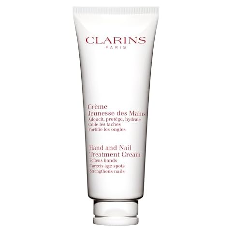 Clarins Hand and Nail Treatment Cream | Award-Winning | Softens, Nourishes and Shields Skin | Strengthens Nails and Conditions Cuticles | Natural Plant Extracts, Including Shea Butter | 3.4 Ounces Cover