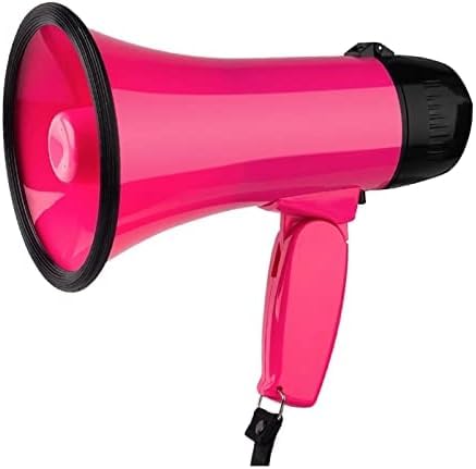 POCHYBullhorn Megaphones 25 Watt Recording Horn Tour Bullhorn Speaker with Siren Loud Speaker Outdoor Activities Hand Megaphone Speaker Easy to Carry