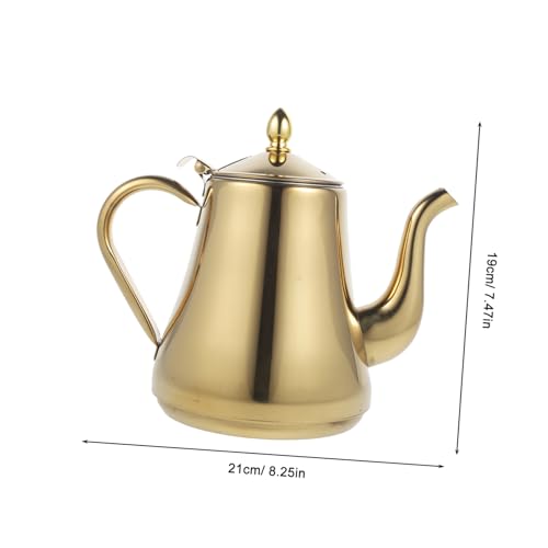 KESYOO ステンレス製茶こし付きティーポット 大容量 携帯便利 電気対応 レストラン家用 茶葉 ティーバッグ兼用