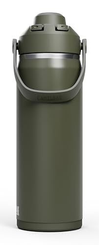 Image of CamelBak Thrive Chug Insulated Stainless Steel Water Bottle, Cold Retention with High Flow Lid for Everyday Hydration and Active Use, 20oz, Moss