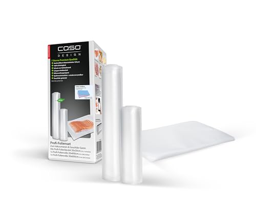 CASO Profi- Vakuumfolien Set 3 / Folienbeutel: 50x 16x23cm Folienrolle: 2x 20x600cm 1x 28x600cm 2x 30x600cm 150m für Vakuumierer BPA-frei sehr stark reißfest kochfest