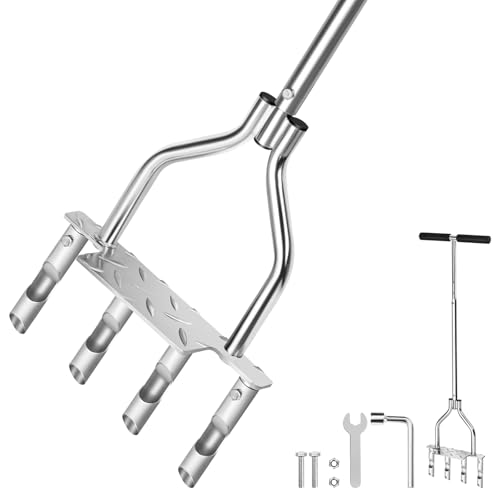 Aerador manual con 4 púas y placa ancha ajustable 36–39” miniatura 1
