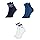 PUMA Kit 3 Pares de Meia Infantil Cano Alto Menino Malha Fina Respirável, 1 Azul Escuro - 1 Branco - 1 Marinho, 29-34