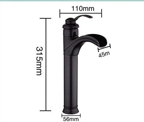 Robinets mitigeurs cascade noirs pour lavabo et bain moderne