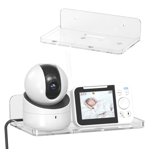 Liboer Acrylic Wall Mount Shelf for Camera No Drill Wall Mount Shelf for Echo Dot Echo Pop Phone...