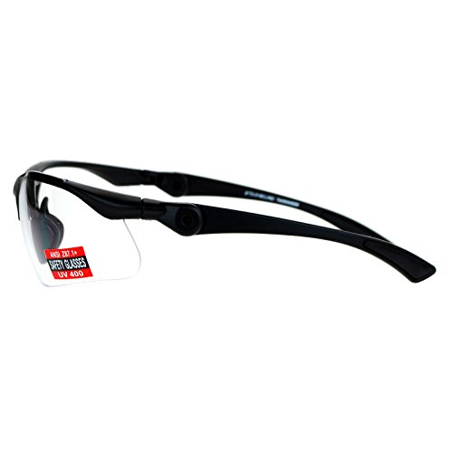 PASTL Clear Lens Protective Safety Glasses UV 400 ANSI Z87.1+ Up Down Temple4