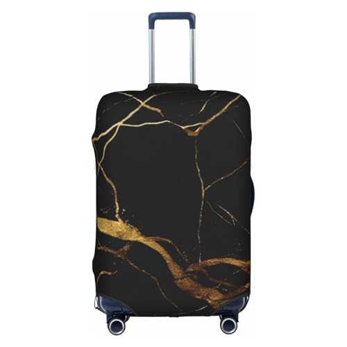 Black Marble Printed Luggage Cover Elastic, Washable, Universal Fit 18-32 Inch Travel Suitcase Cover Easy To Identify