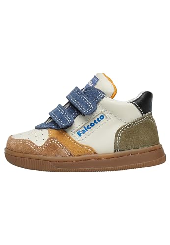 Baskets en cuir et en daim Falcotto KLIP VL. pour les premiers pas des enfants