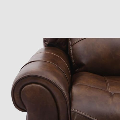 Image of Torque - Romio 3 Seater Leatherette Manual Recliner | Recliner Sofa /Chair for Living Room, Bedroom, Office | 1 Year Warranty - Brown