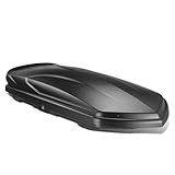 DNA MOTORING Rooftop Cargo Lock Box Carrier Lockable Heavy Duty Car Top Storage Case, Capacity 110 Lbs, 72' x 30' x 12' (L x W x H), 13 Cubic Ft.(Textured Black), PT-ZTL-8326-BK