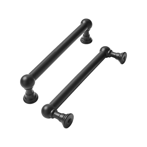 khtumeware 10 Pack Matte Black Cabinet Pulls 3-1/2 Inch(89MM) Hole Centers Kitchen Cabinet Handles Cabinet Hardware for Cabinets Cupboard Handles Drawer Pulls