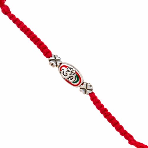 Image of I Jewels Thread Rakhi With Roli Chawal & Rakshabandhan Card for Brother /Bhai /Men /Bro