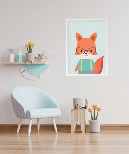 Tableau renard marron pour chambre enfant - Décoration murale
