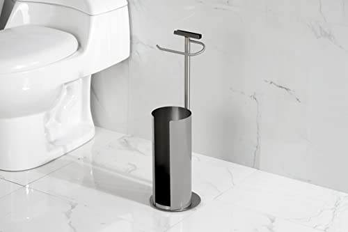 Kingston Brass CC2038 Continental Freestanding Toilet Paper Holder with Roll Storage and Phone Stand, Brushed Nickel by Kingston Brass - Image 3