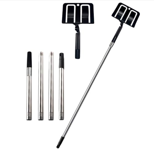 Adjustable Angle Durable Spray Shield Holder Set,Spray Paint Handle Paint Shield，Cardboard Spray Shield Holder with Pole ，Putty Spray Anti-Splash Block Tool,for Multiple Types of Shields (B)