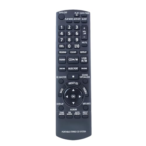 N2QAYA000008 CD System Ersatz Fernbedienung für Panasonic N2QAYA000008 Stereo RX-D55 AEG-K