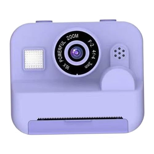 AwnsIMfreien Cámara de impresión instantánea para niños, cámaras duales HD de 4800 MP, Pantalla IPS de 2, 4 Pulgadas, cámara Digital para niños, Color Morado